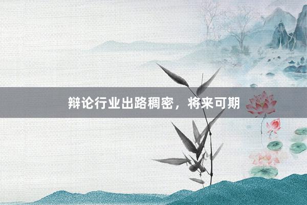 辩论行业出路稠密，将来可期