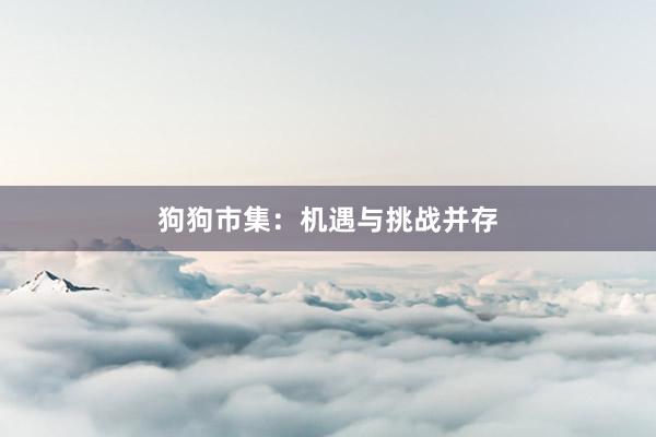 狗狗市集：机遇与挑战并存